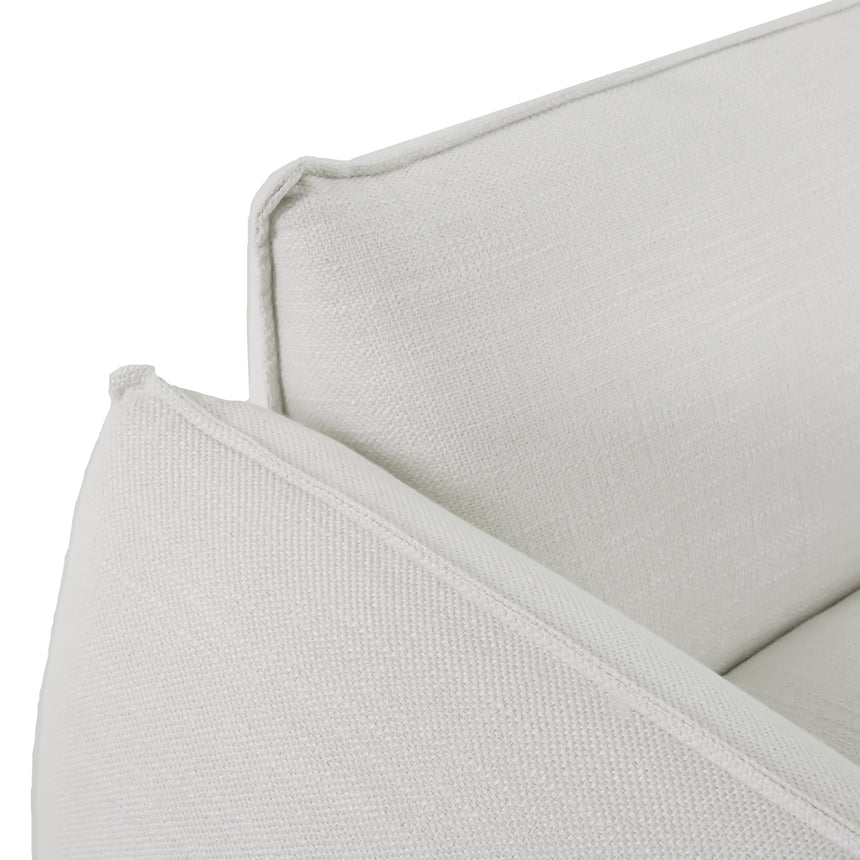 3 Seater Right Chaise Sofa - Cream