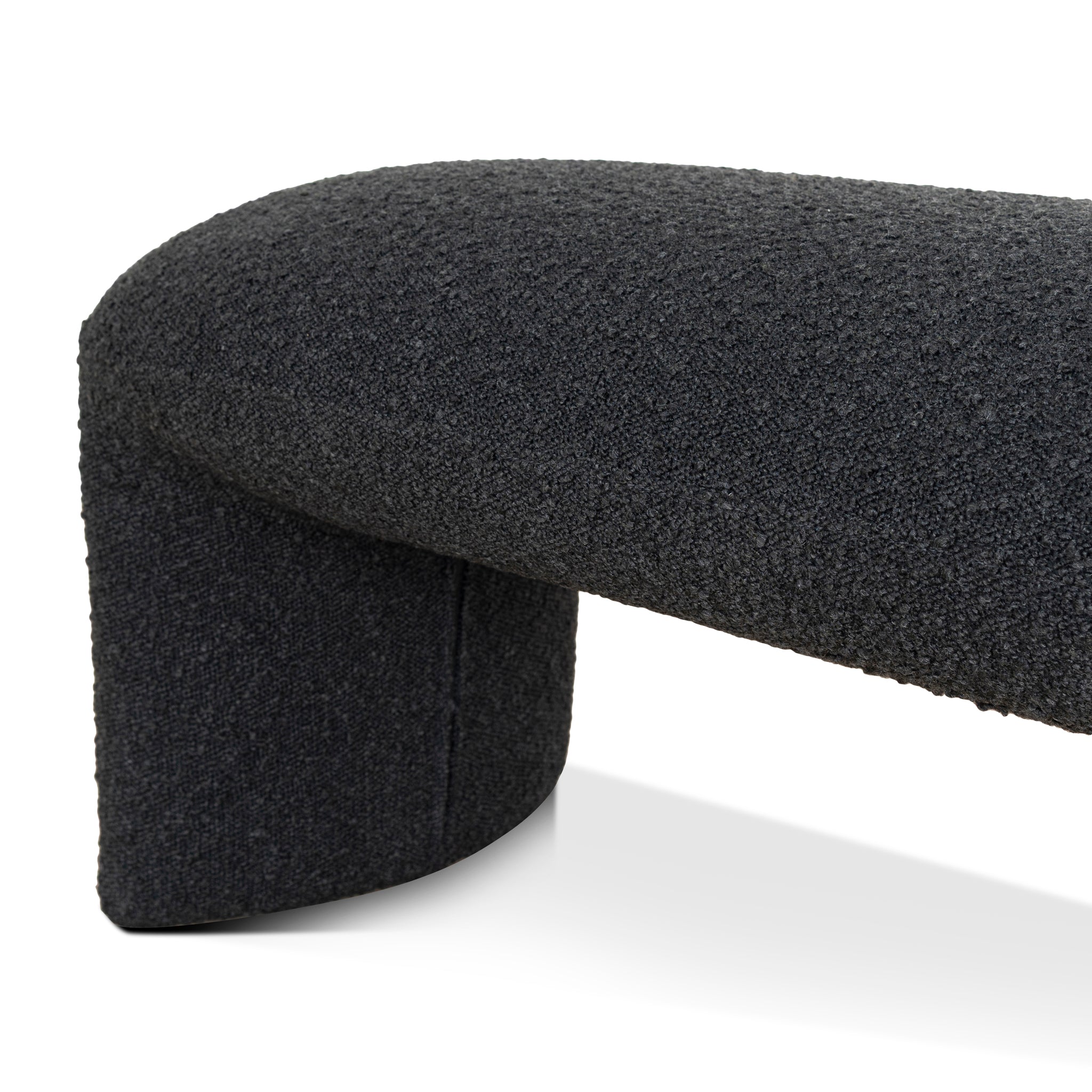 CLC8670-YY 1.5m Long Ottoman Bench - Charcoal Boucle