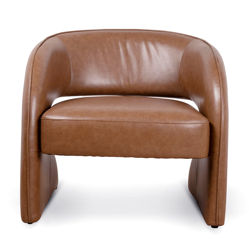 Linnea Leather Armchair - Caramel Brown