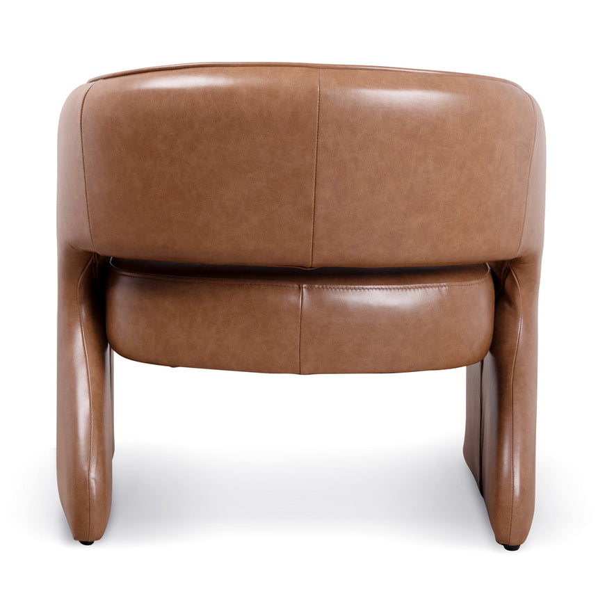 Linnea Leather Armchair - Caramel Brown