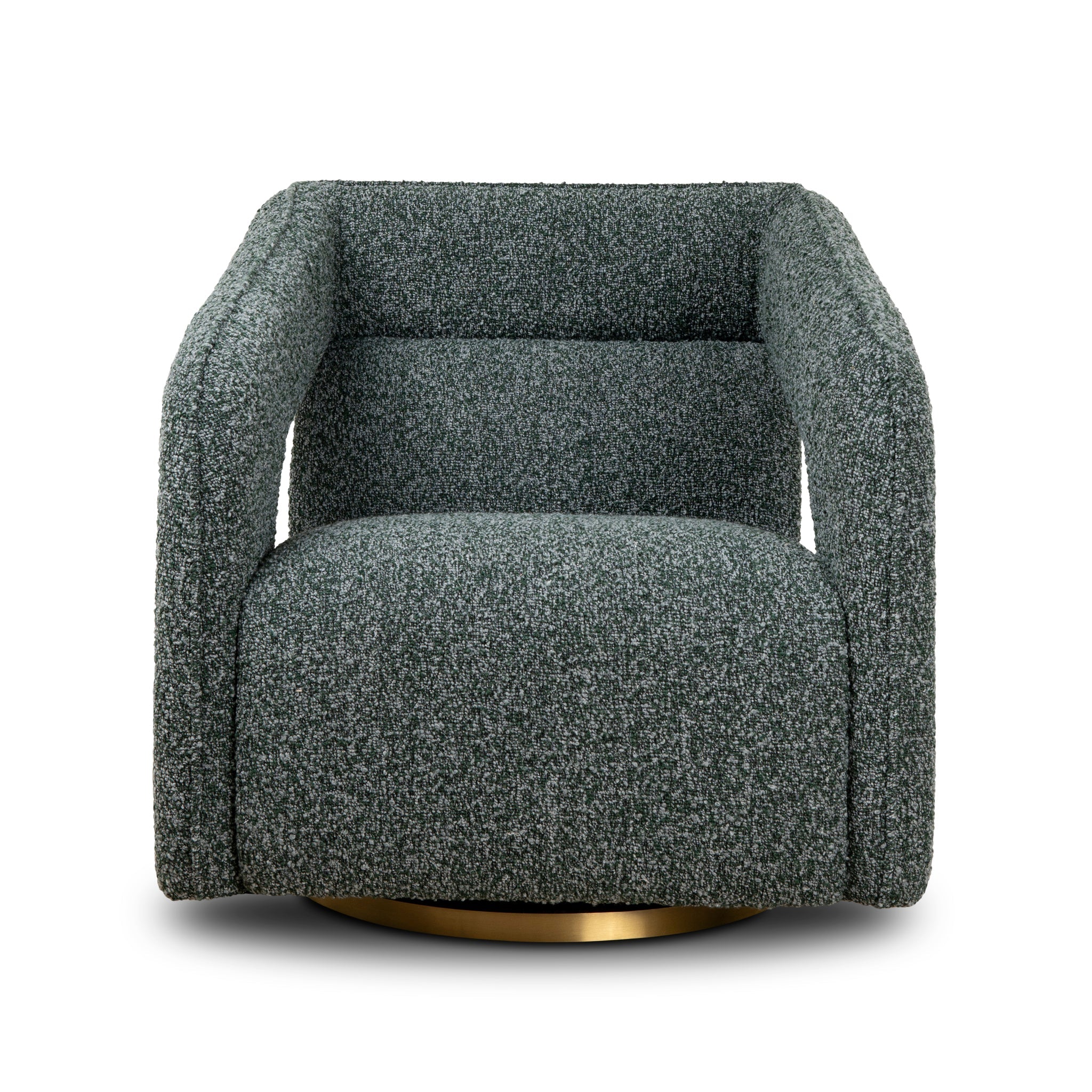 CLC8910-CA Swivel Armchair - Green Boucle