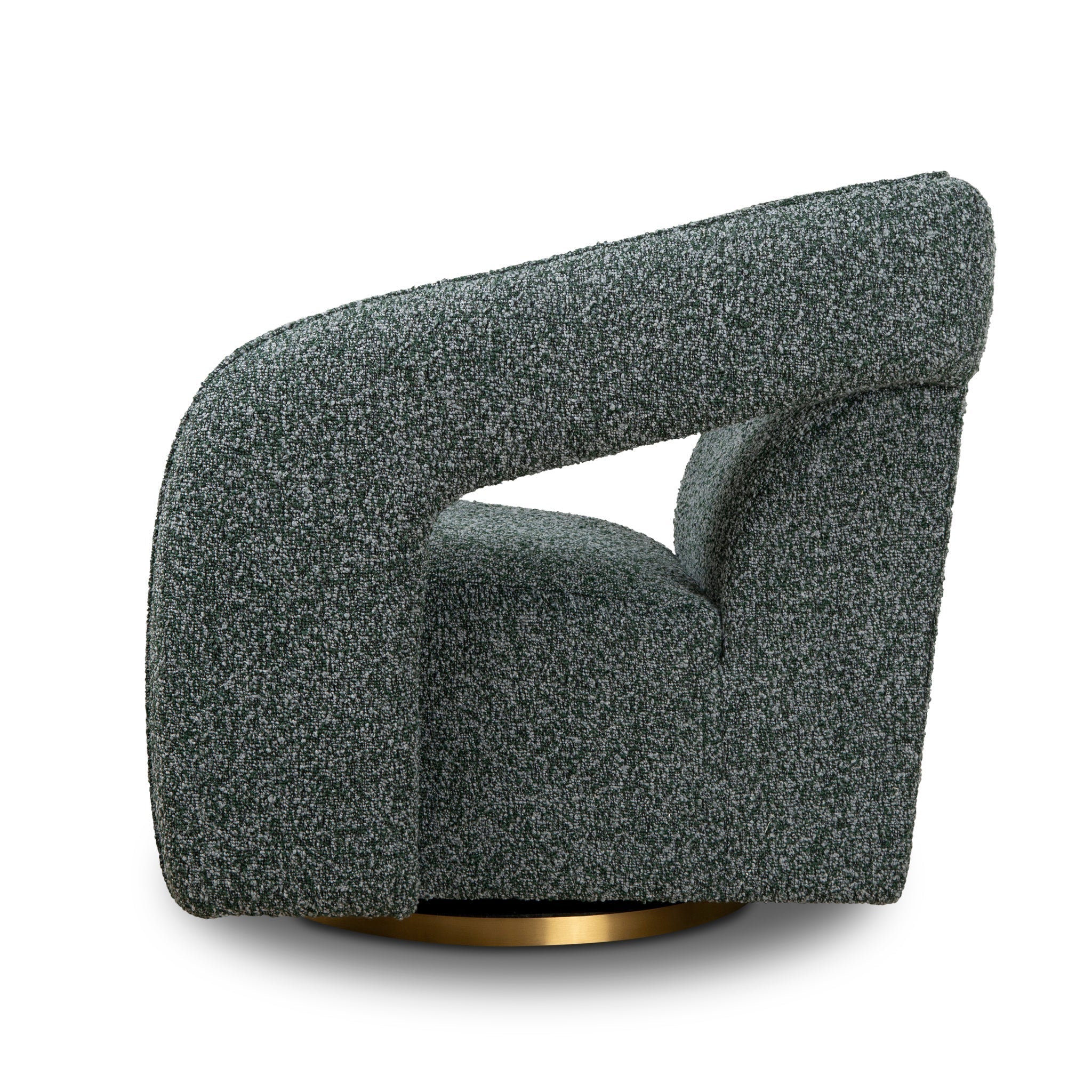 CLC8910-CA Swivel Armchair - Green Boucle