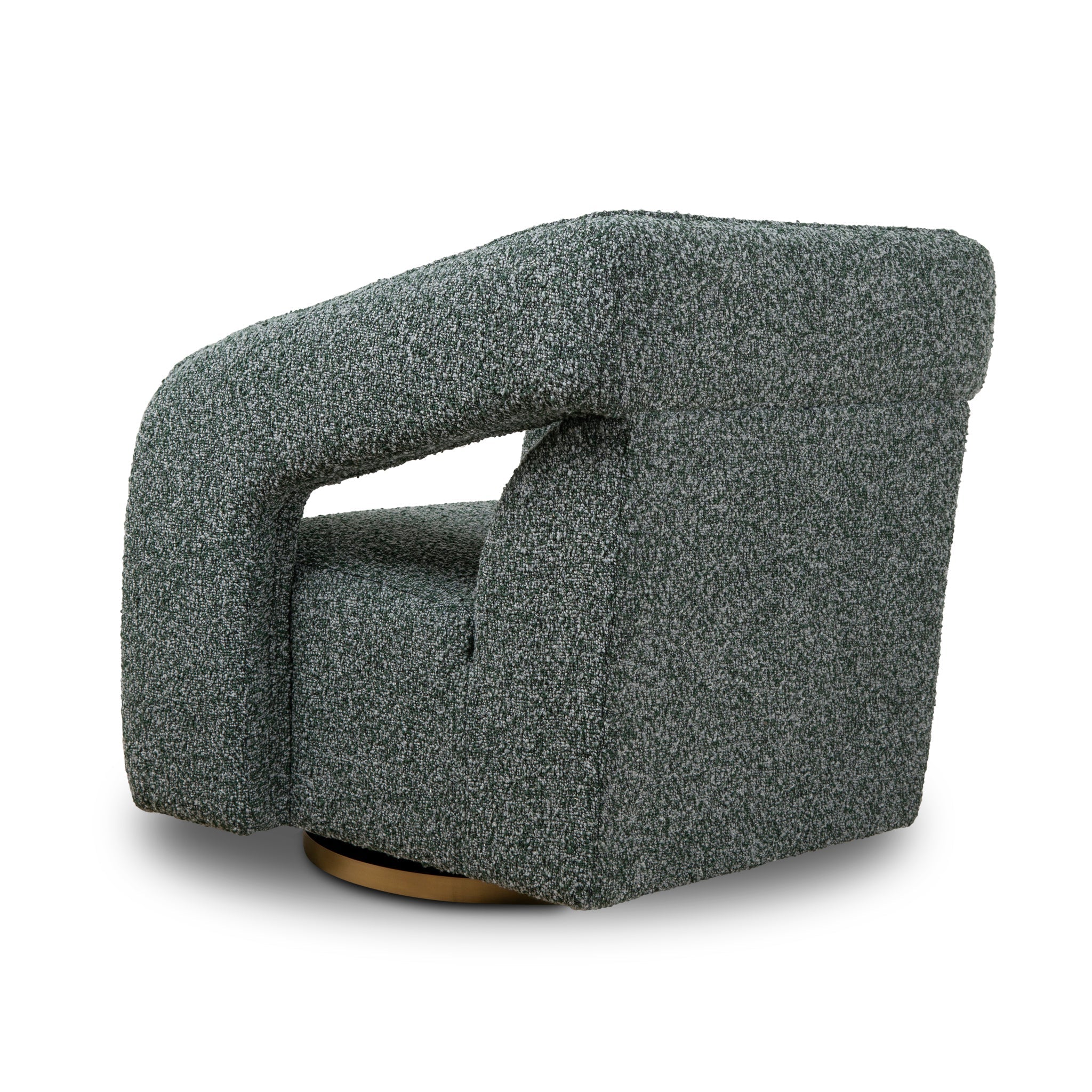 CLC8910-CA Swivel Armchair - Green Boucle