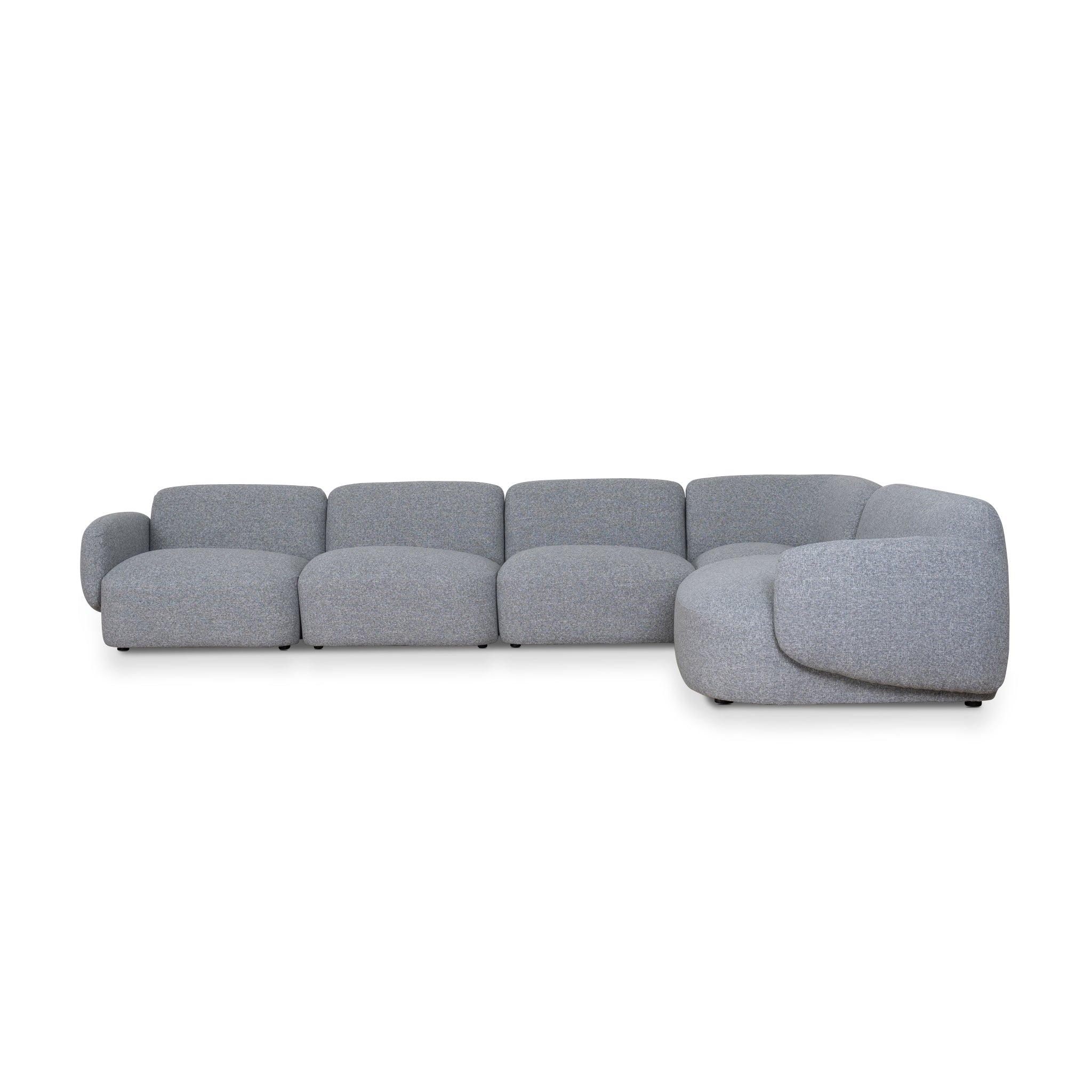 CLC8965-KSO Right Chaise Modular Sofa - Glacier Grey