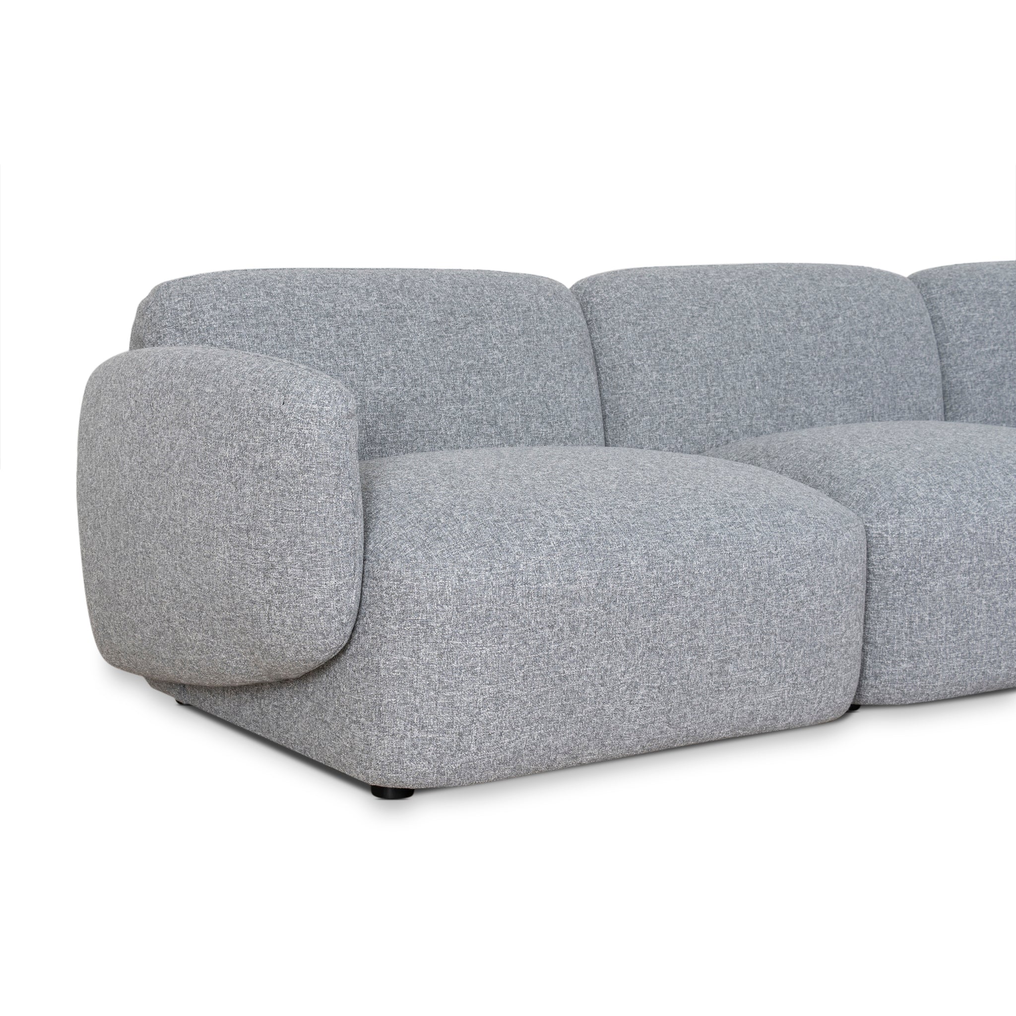 CLC8965-KSO Right Chaise Modular Sofa - Glacier Grey