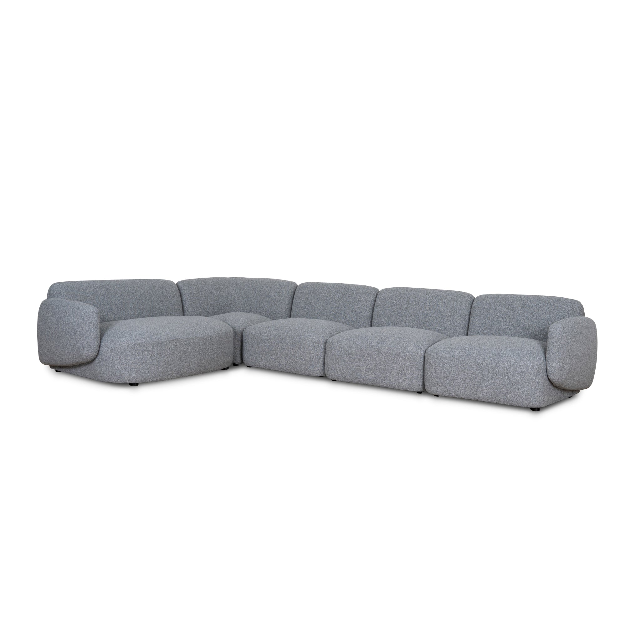 Left Chaise Modular Sofa - Glacier Grey