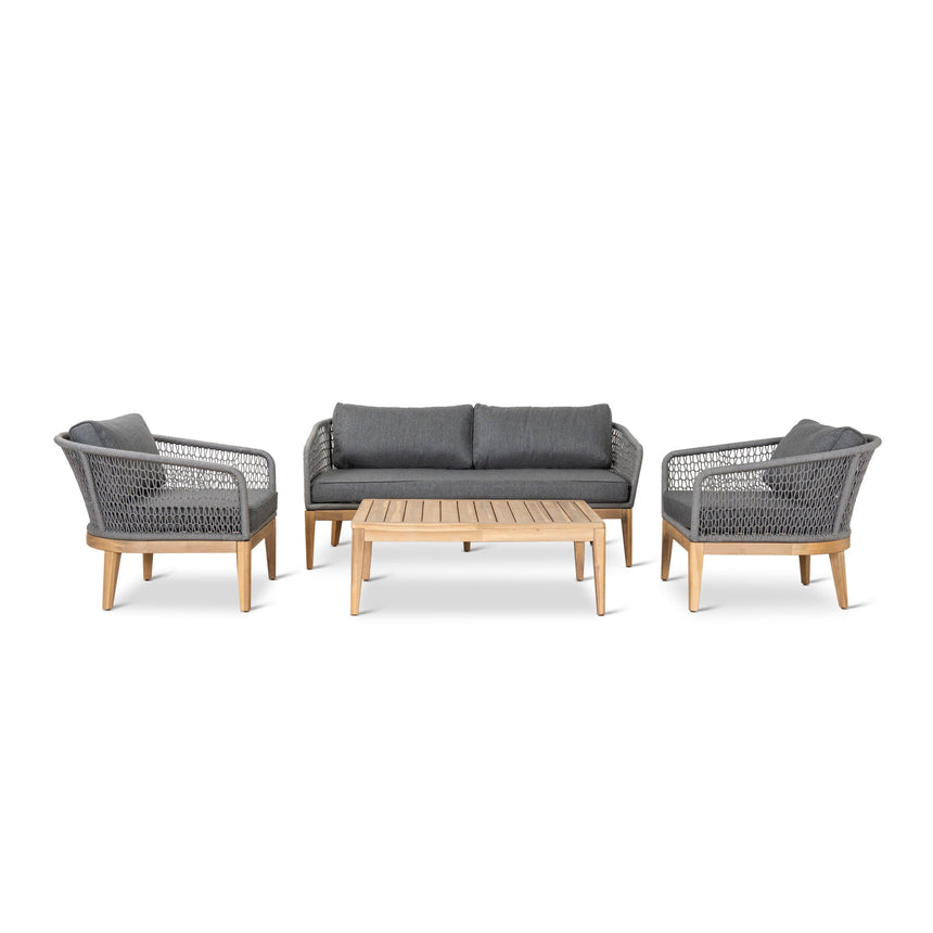 Johan 4pcs Outdoor Lounge Set - Grey