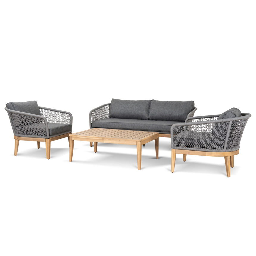 Johan 4pcs Outdoor Lounge Set - Grey