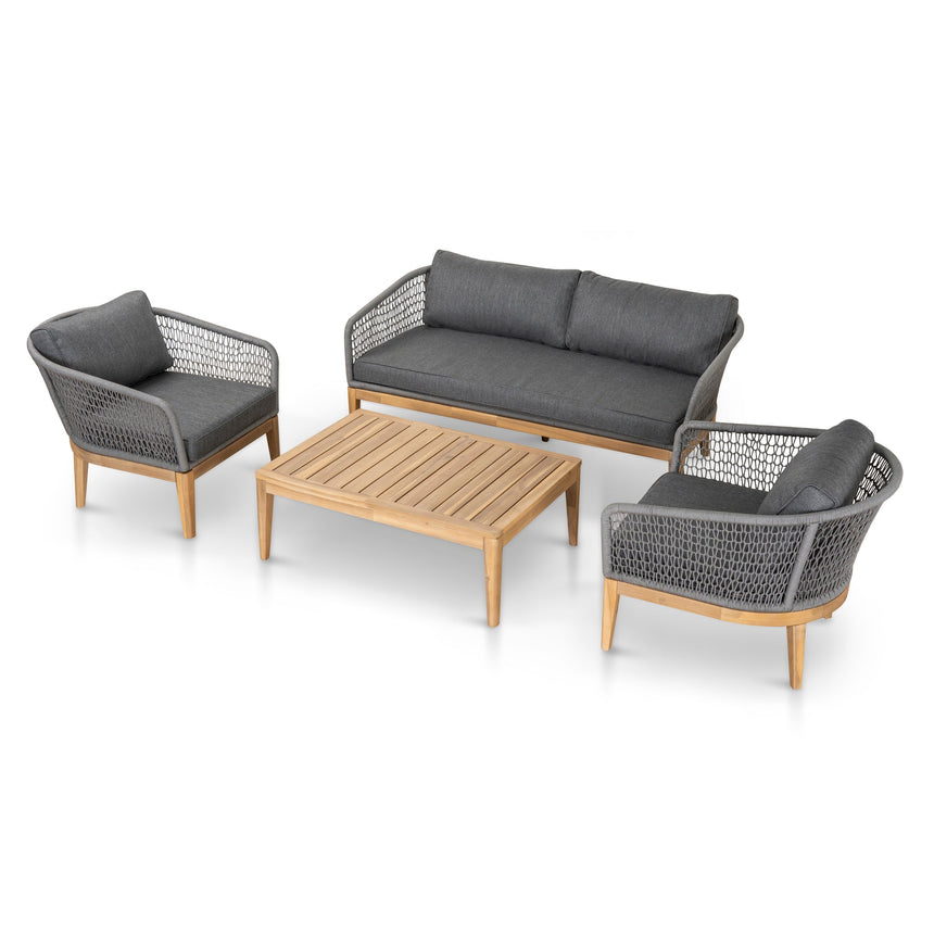 Johan 4pcs Outdoor Lounge Set - Grey