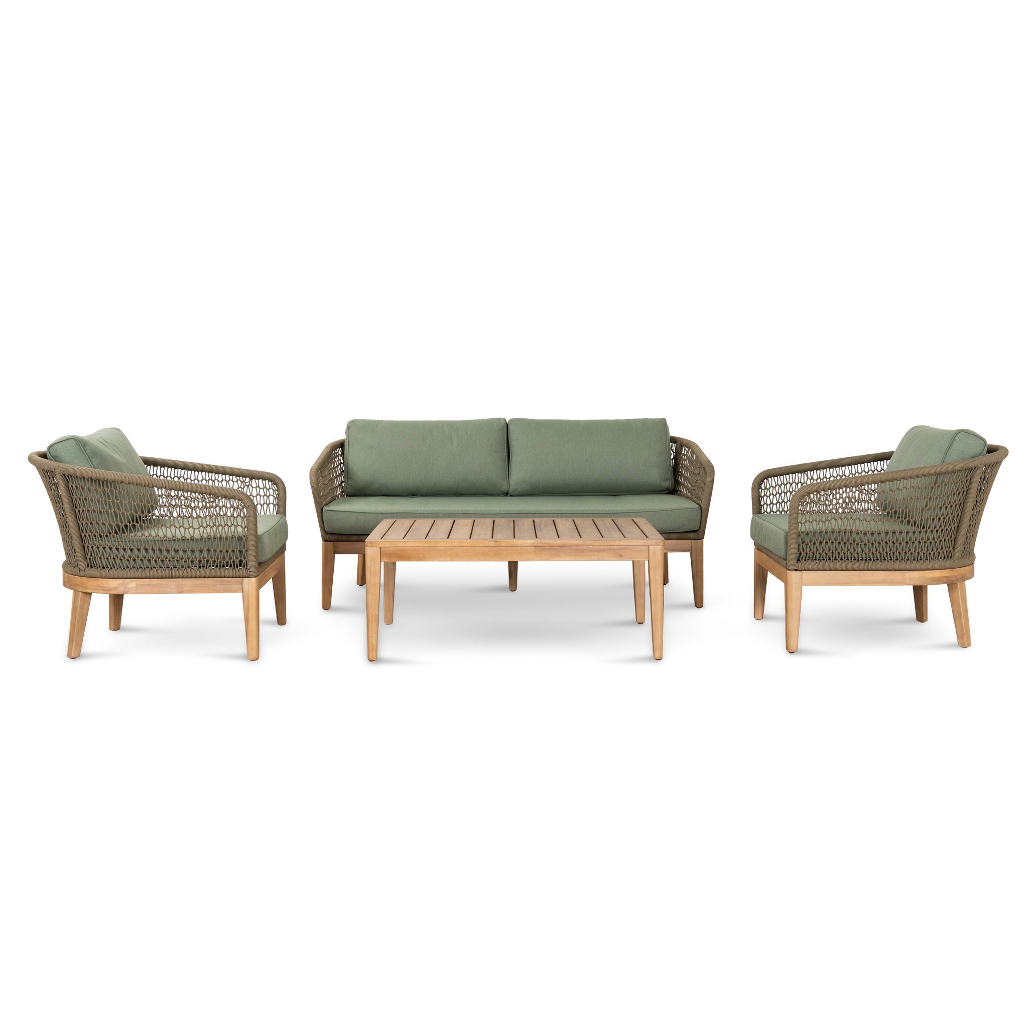 CLS10168-EM 4pcs Outdoor Lounge Set - Royal Stone Green