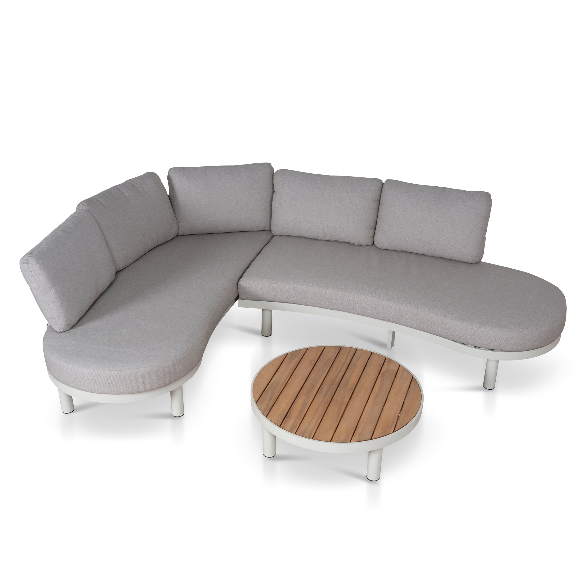 CLS12165-EM 2pcs Outdoor Corner Lounge Set - Light Brown