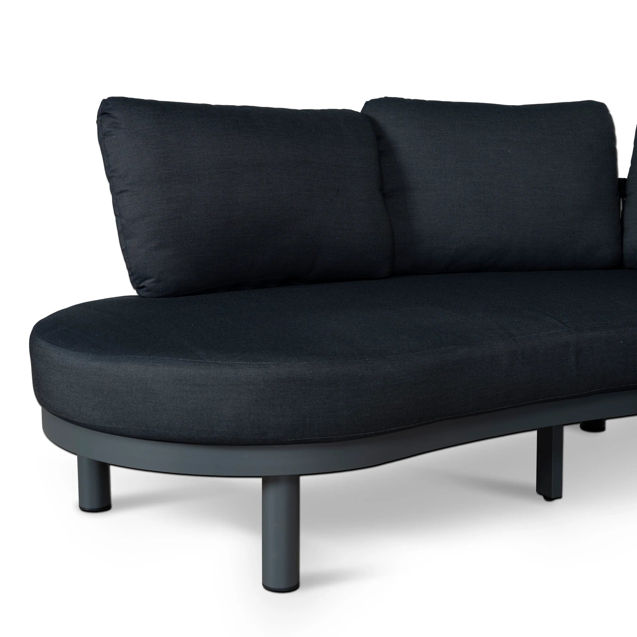 Baria 2pcs Outdoor Corner Lounge Set - Royal Dark Grey