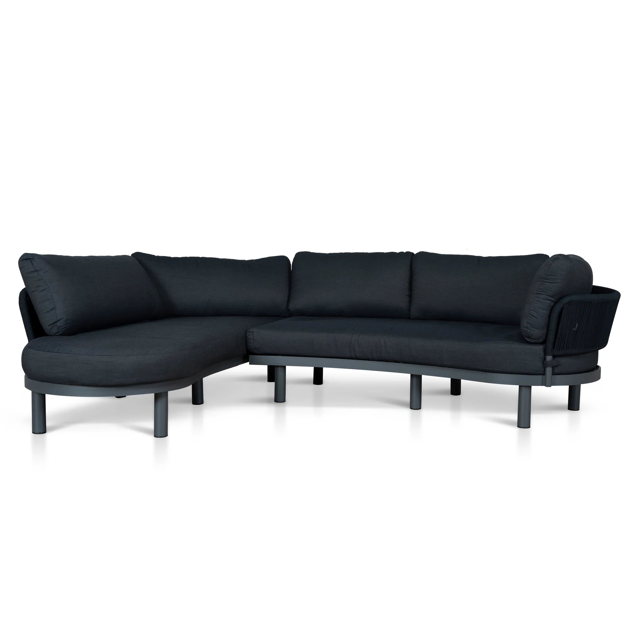 Showcasing Vilosa Outdoor Corner Sofa - Royal Dark Grey LS12168-EM Sofas by Calibre Furniturs