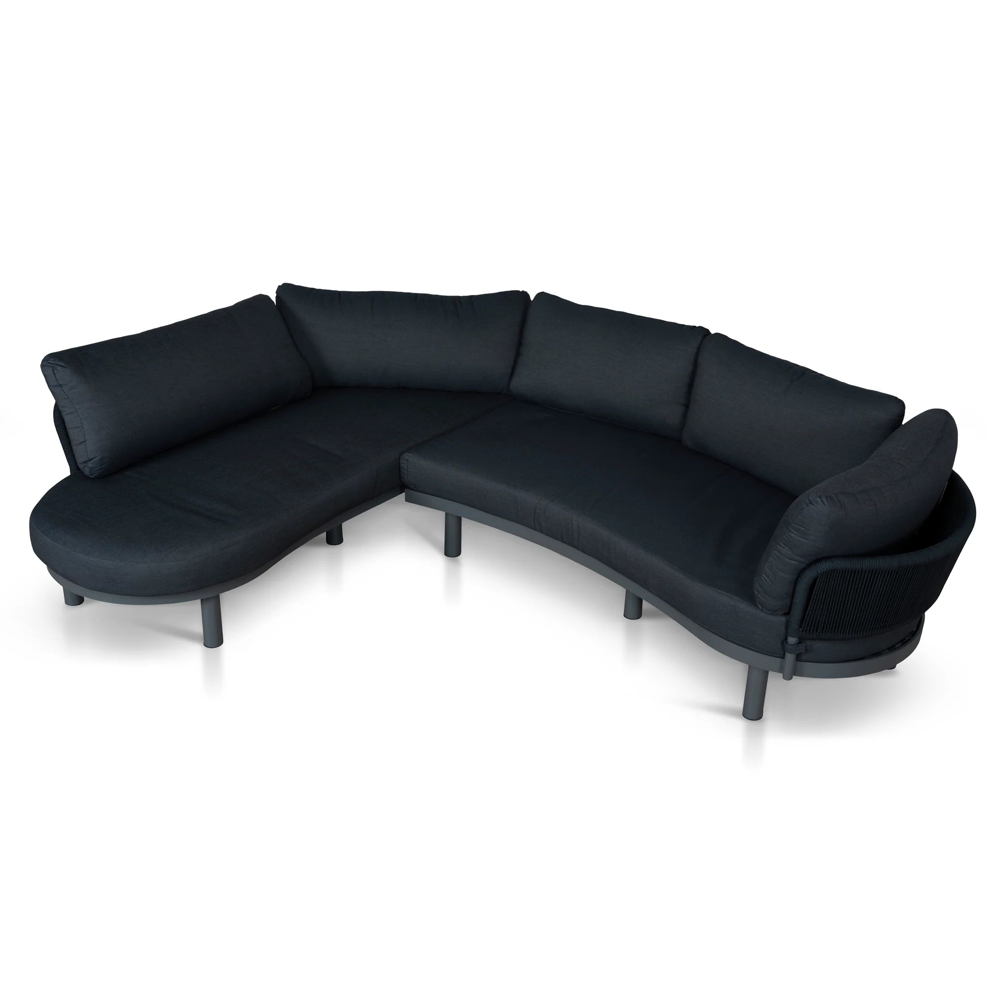 Showcasing Vilosa Outdoor Corner Sofa - Royal Dark Grey LS12168-EM Sofas by Calibre Furniturs