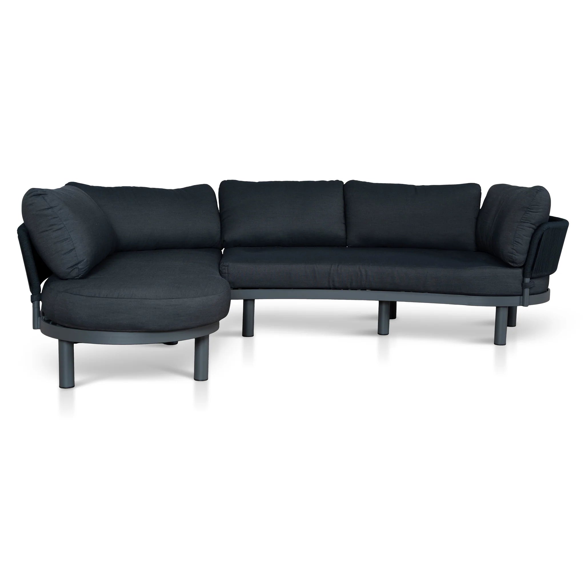 Showcasing Vilosa Outdoor Corner Sofa - Royal Dark Grey LS12168-EM Sofas by Calibre Furniturs