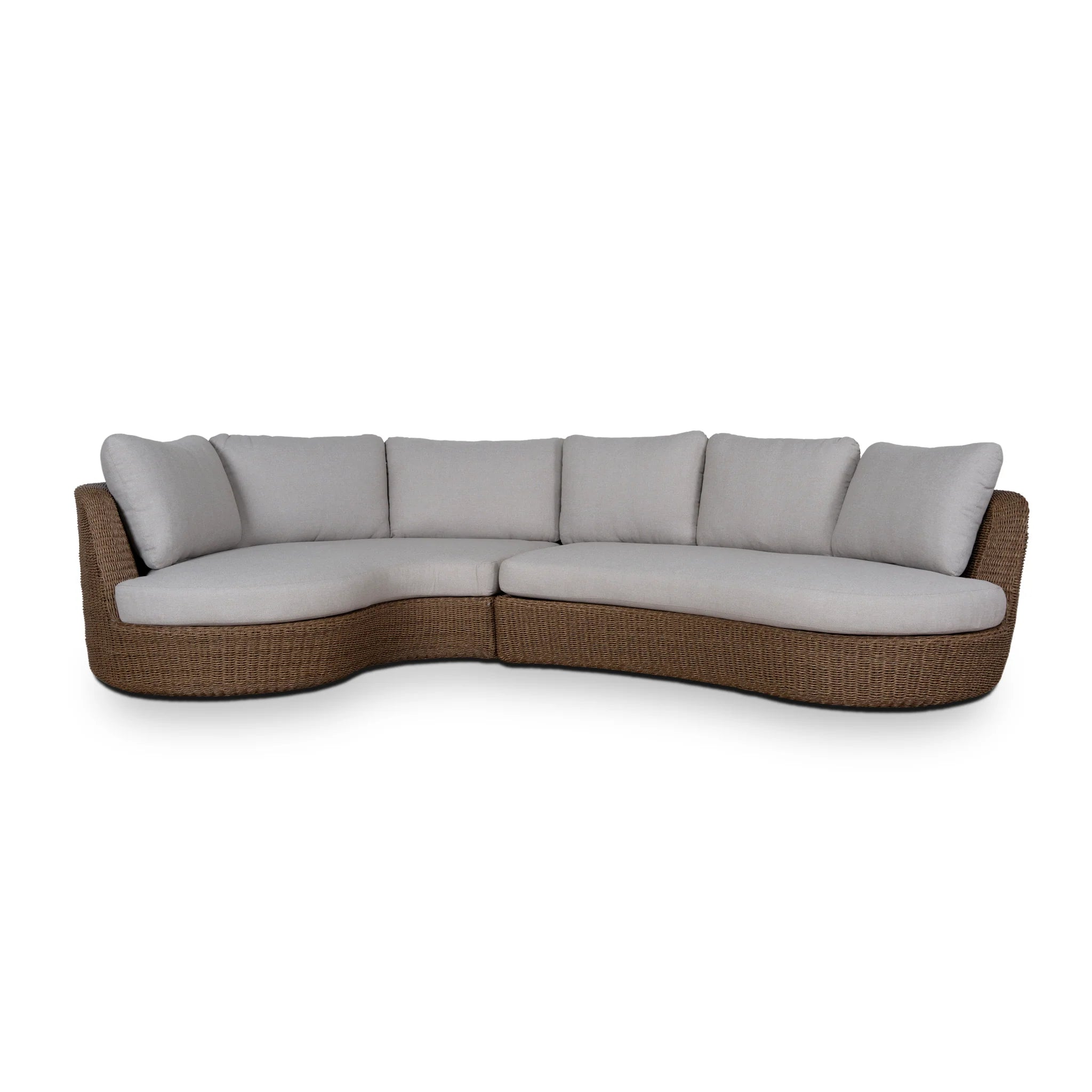 Torena 2pcs Outdoor Corner Lounge Set - Light Brown