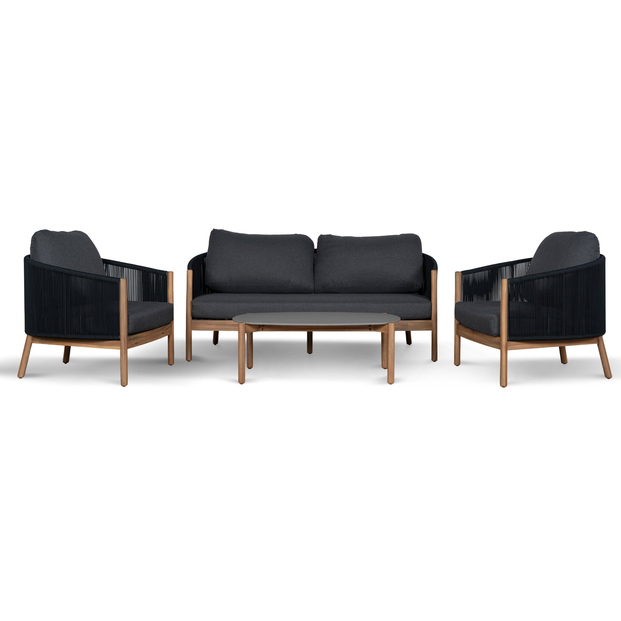 4pcs Outdoor Lounge Set - Anthracite
