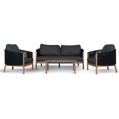 Showcasing Degucora 4pcs Outdoor Lounge Set - Anthracite LS12171-EM Lounge Set by Calibre Furniturs