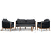 Showcasing Degucora 4pcs Outdoor Lounge Set - Anthracite LS12171-EM Lounge Set by Calibre Furniturs