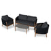 Showcasing Degucora 4pcs Outdoor Lounge Set - Anthracite LS12171-EM Lounge Set by Calibre Furniturs