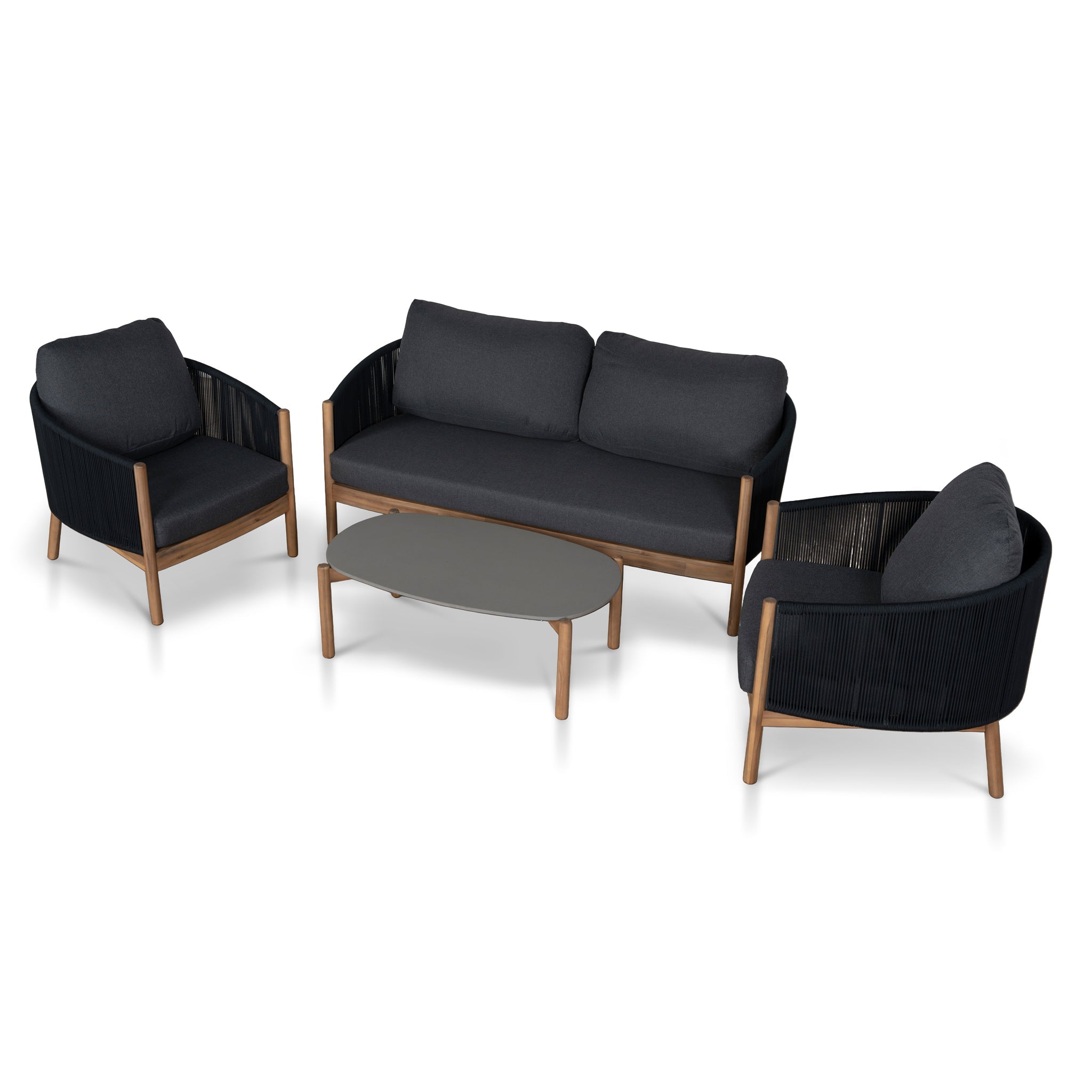 4pcs Outdoor Lounge Set - Anthracite