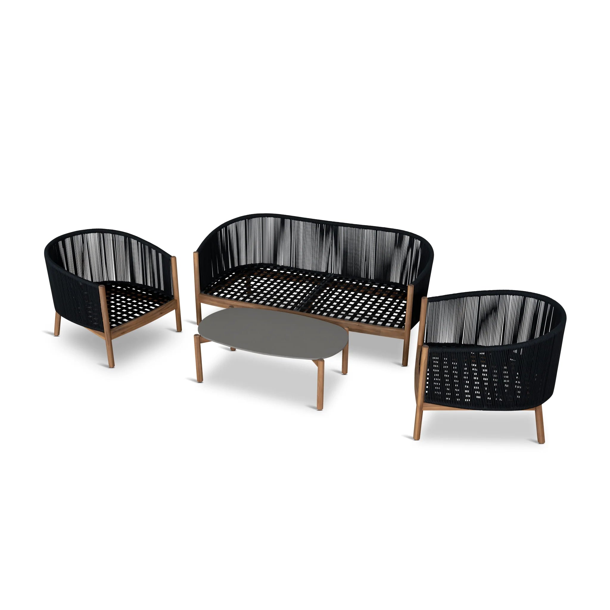 Degucora 4pcs Outdoor Lounge Set - Anthracite