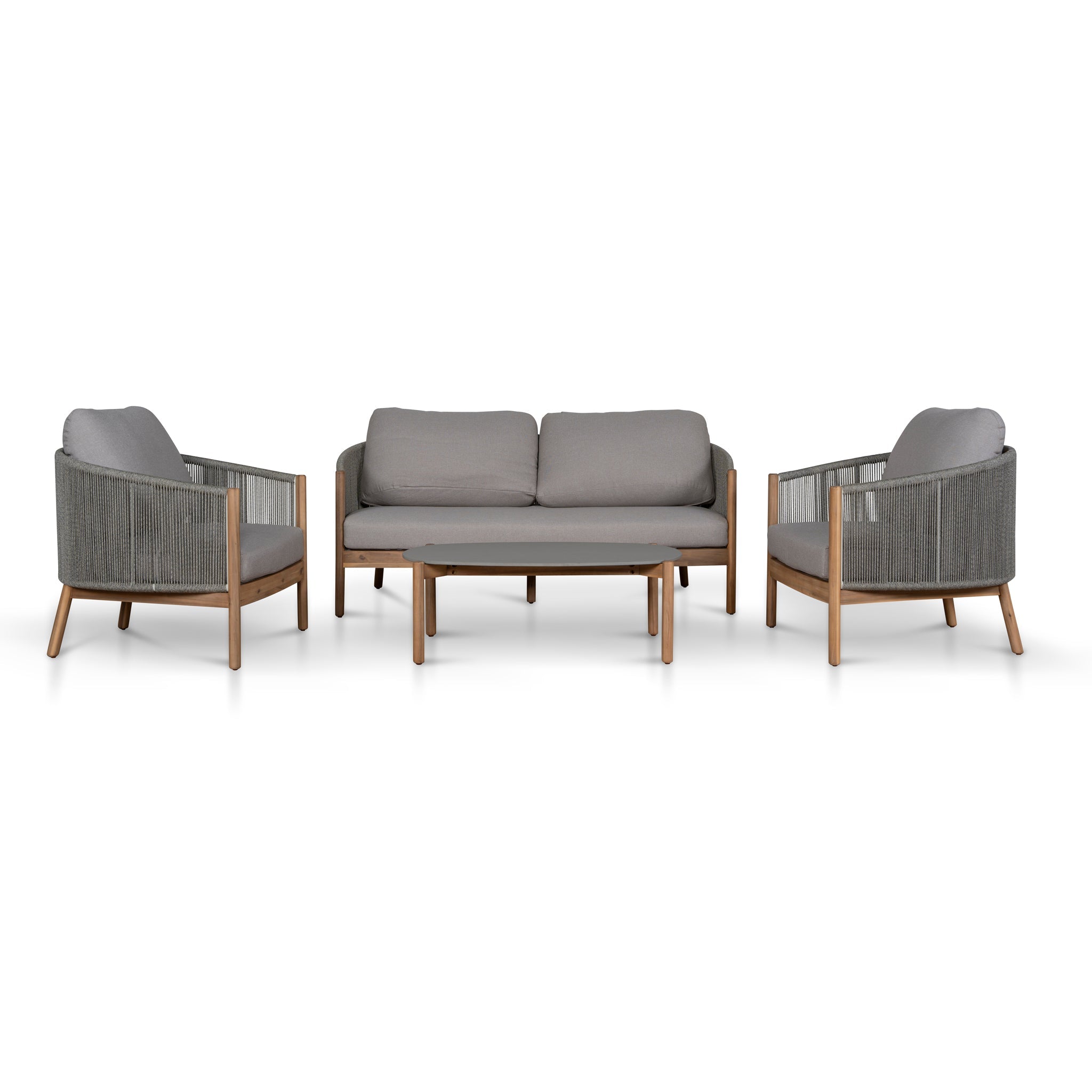 CLS12172-EM 4pcs Outdoor Lounge Set - Light Brown