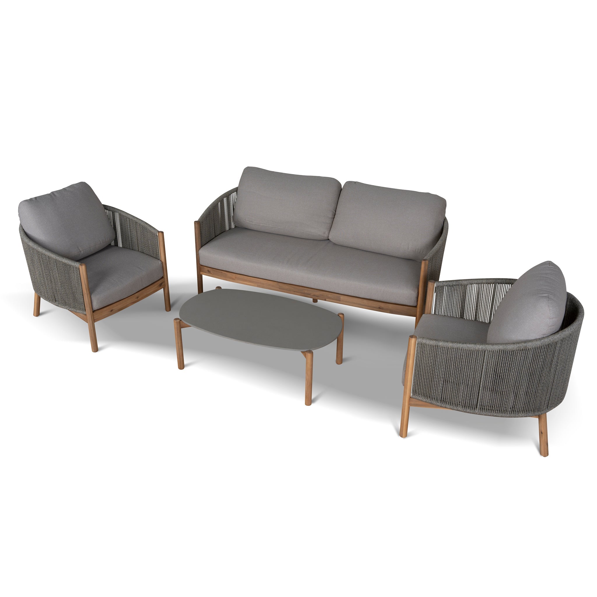 4pcs Outdoor Lounge Set - Light Brown - image 3