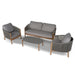 4pcs Outdoor Lounge Set - Light Brown - image 3