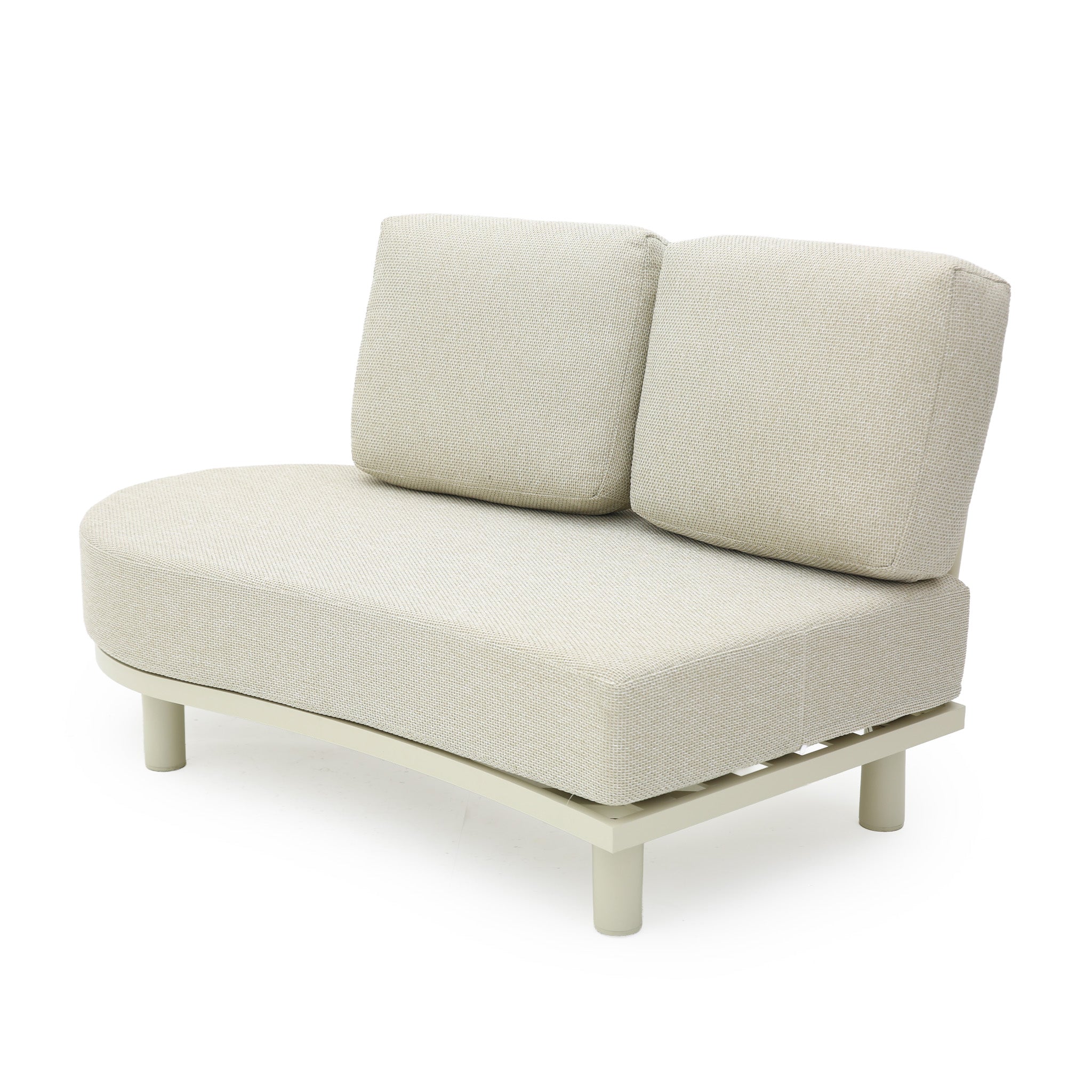 6 Seater Outdoor Corner Set - Cream White
