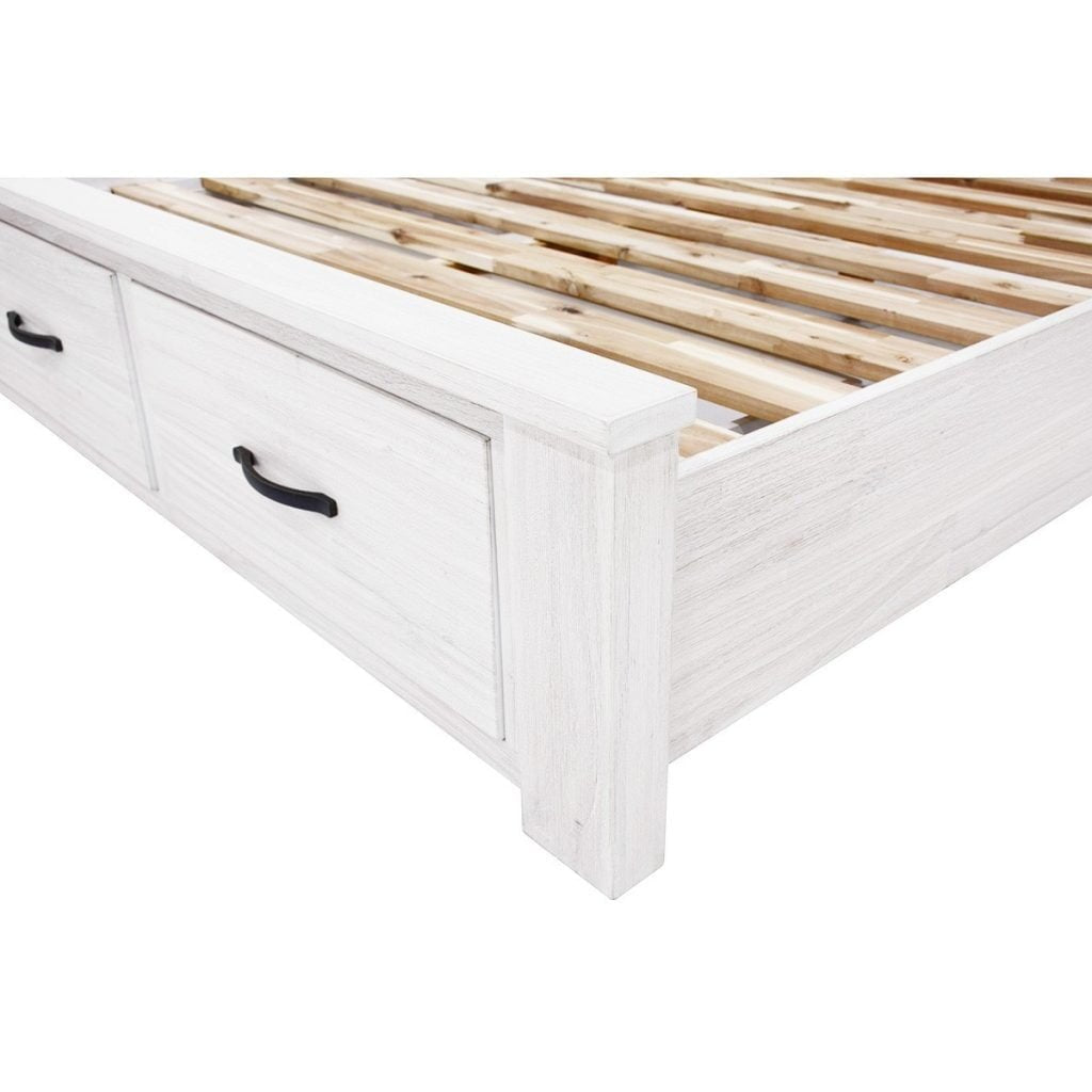 Florida Wood Bed with Storage - King-Mountain Ash