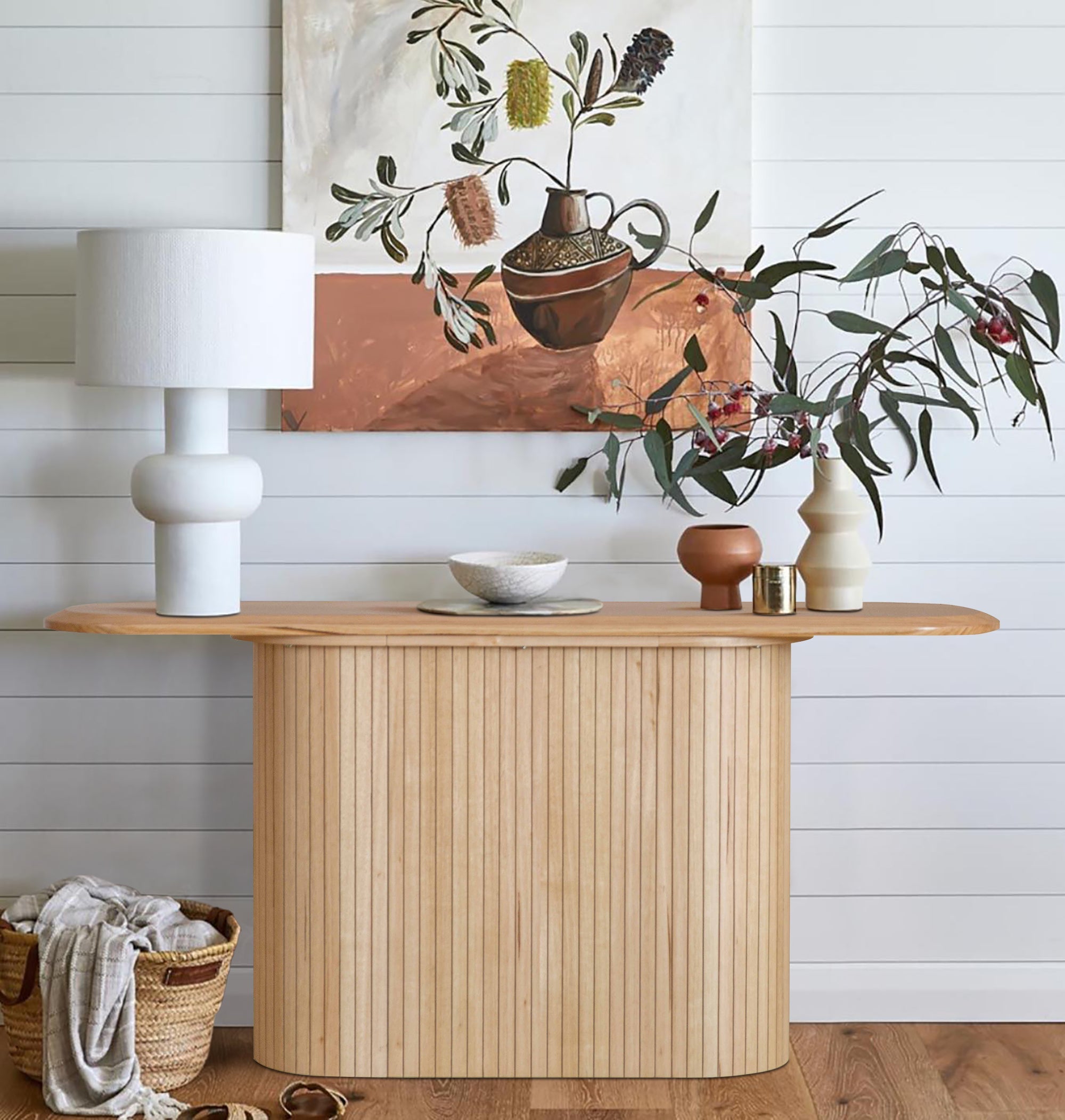 Adsila 1.6m Console Hall Table - NZ Natural Ash
