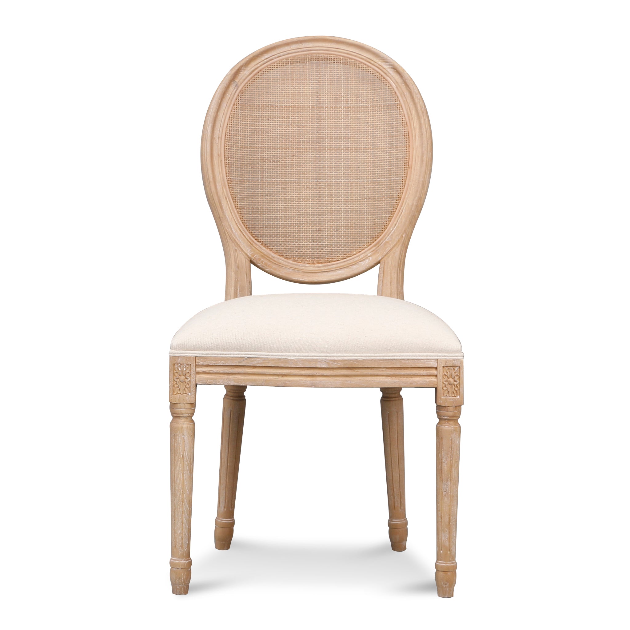 Set of 2 - Lenora Elm Dining Chair - Light Beige