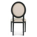Light Beige Fabric Dining Chair - Black Frame (Set of 2) - image 5