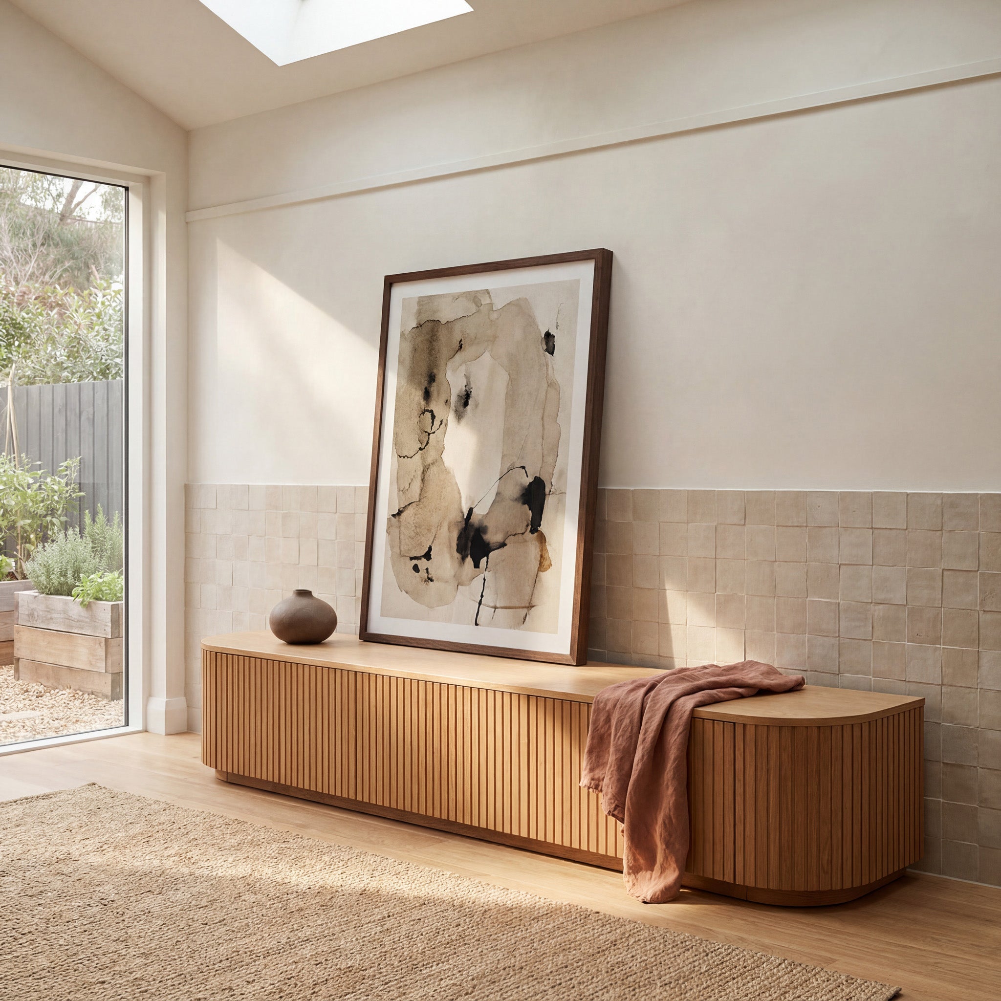 CTV8308-CN 2.4m TV Entertainment Unit - Natural Oak