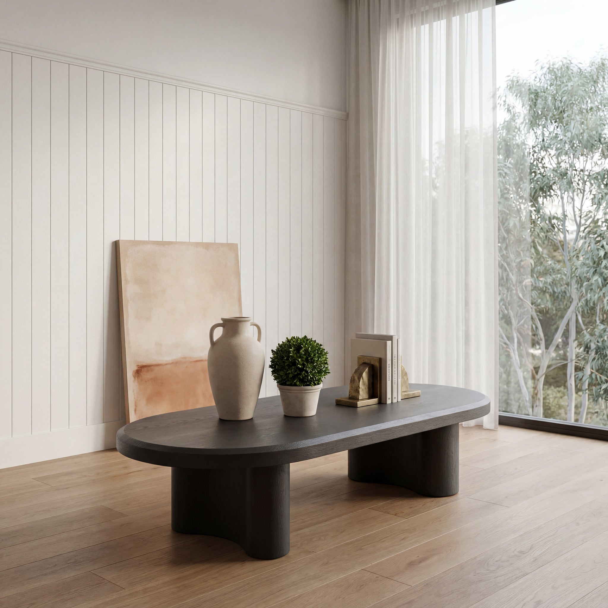 1.5m Coffee Table - Full Black