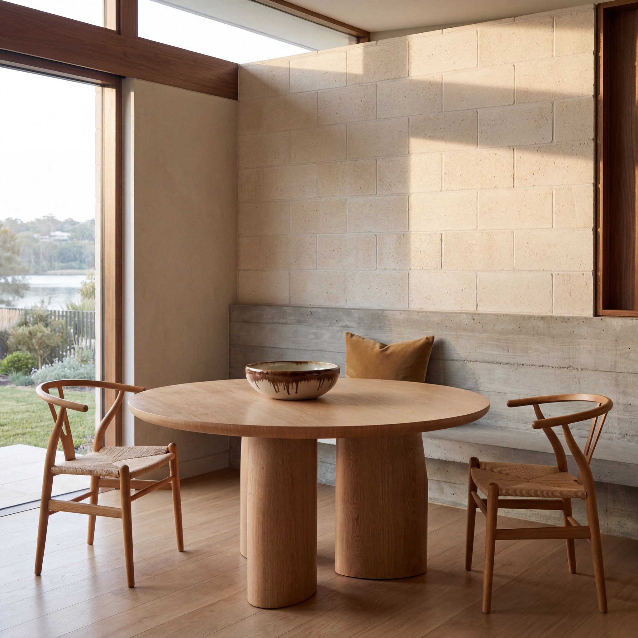 1.5m Round Dining Table - Natural