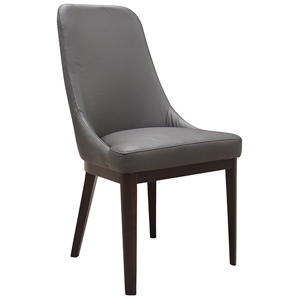 Nora Leather Dining Chair - Dark Brown
