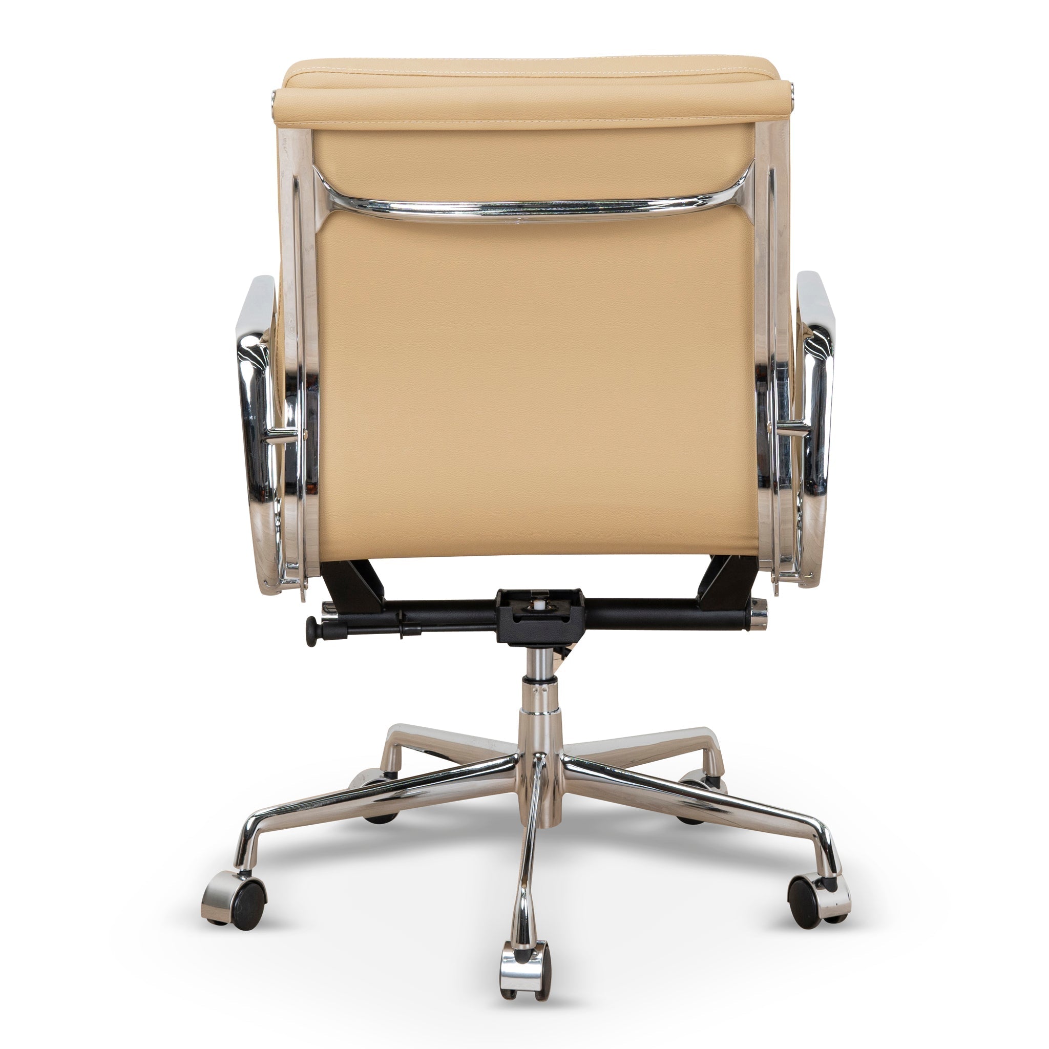Low Back Office Chair - Light Brown Leather - image 5
