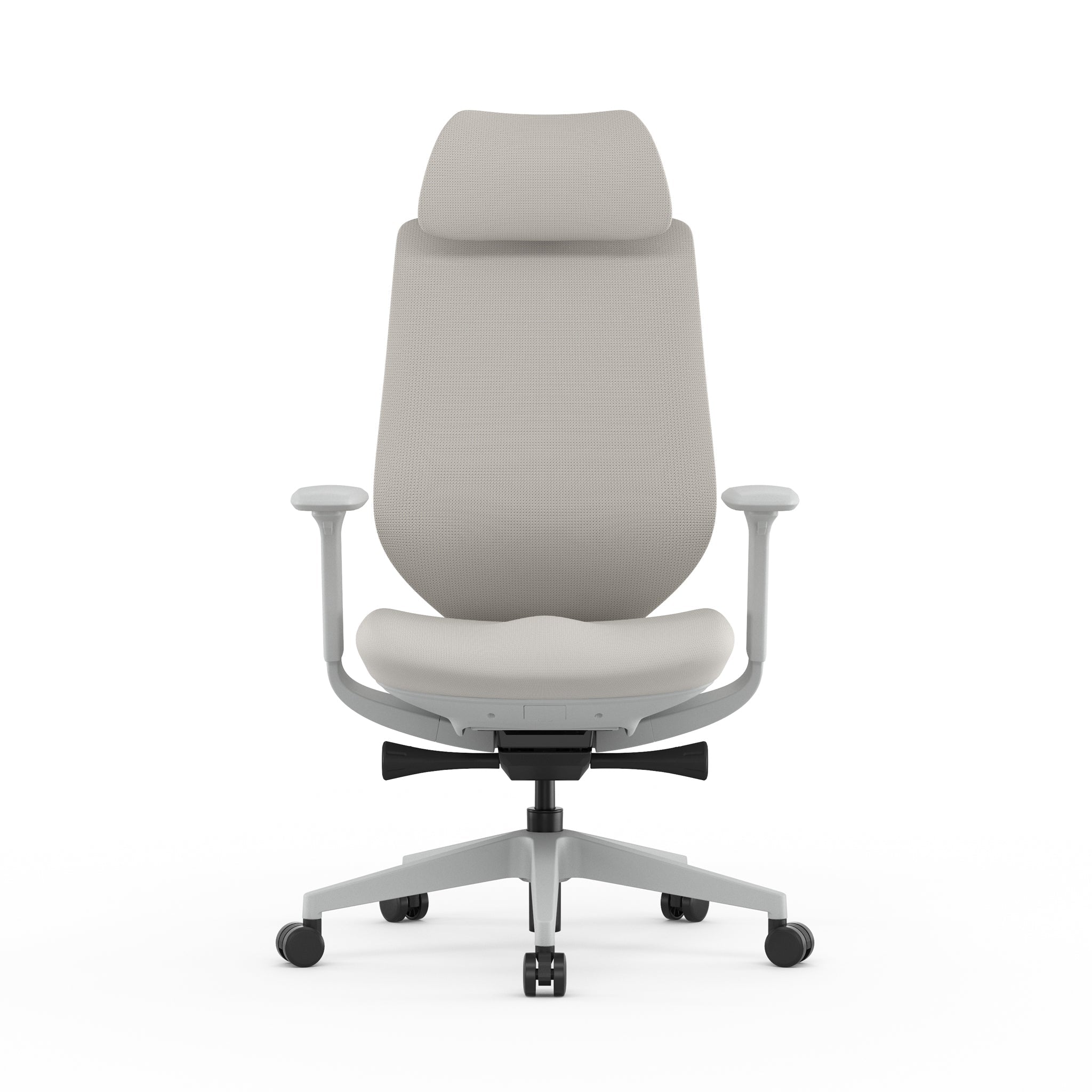 Mesh Office Chair - Light Grey with Headrest - Velsan
