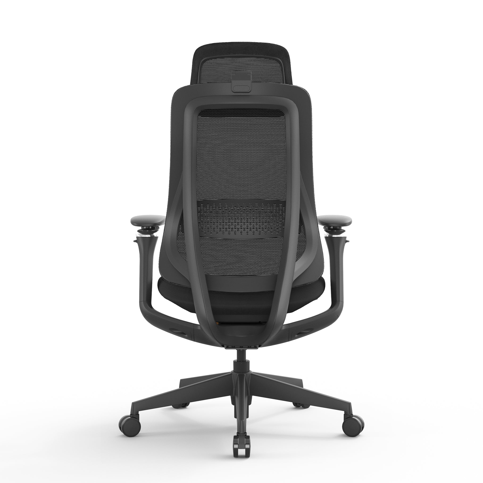 Mesh Office Chair - Full Black with Headrest - image 5