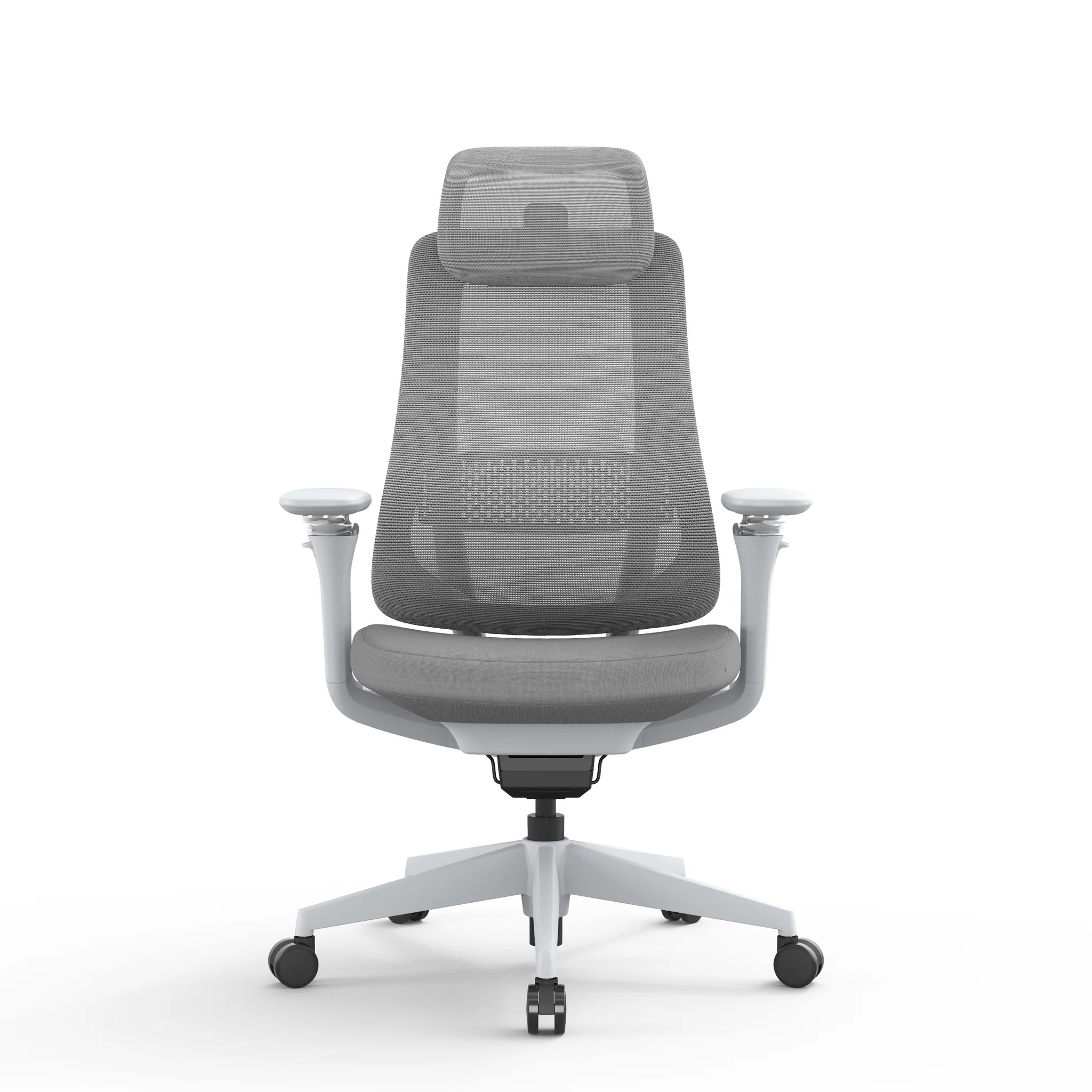 Showcasing Digunova Mesh Office Chair - Light Grey with Headrest OC12632-AV Office Chair by Calibre Furniturs