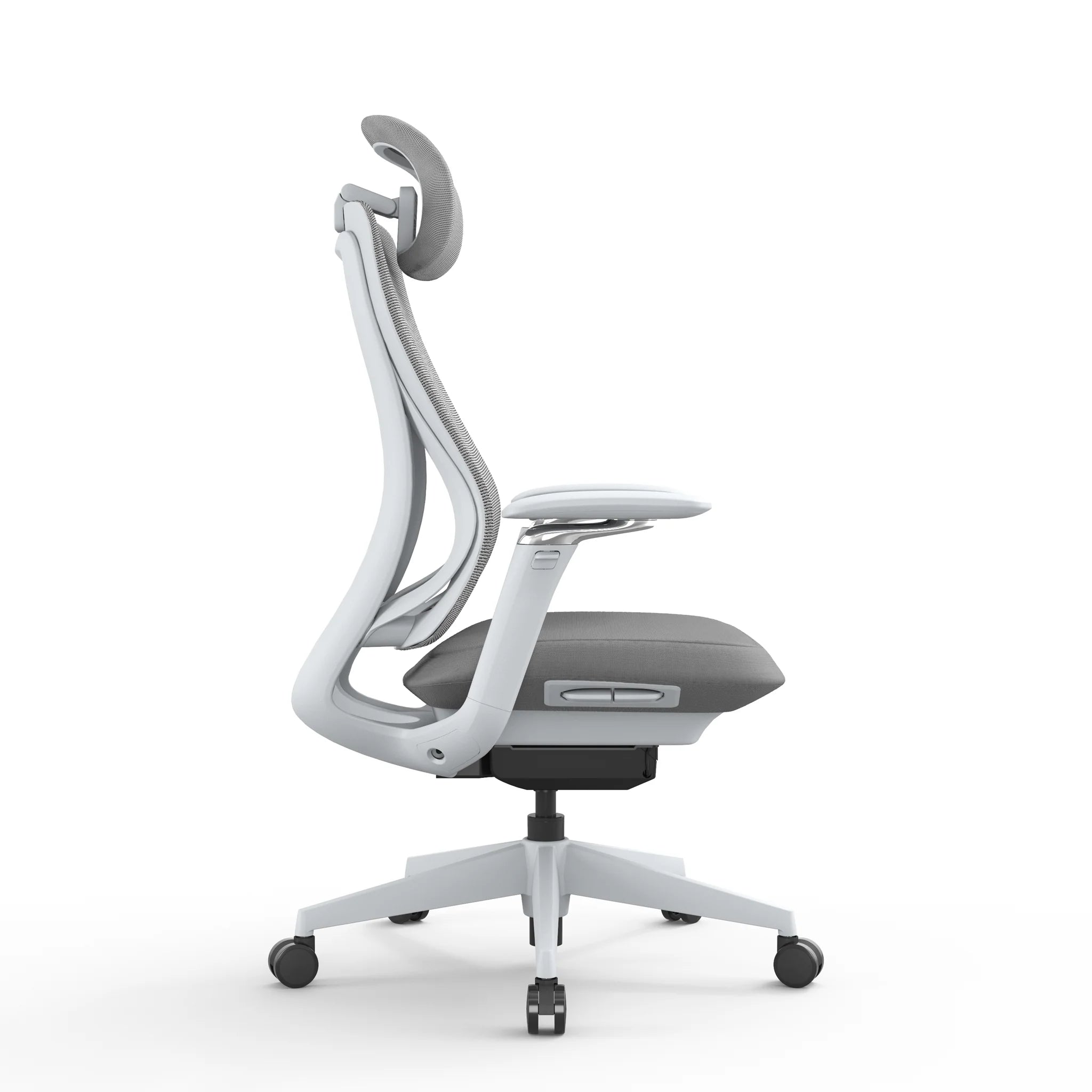 Showcasing Digunova Mesh Office Chair - Light Grey with Headrest OC12632-AV Office Chair by Calibre Furniturs