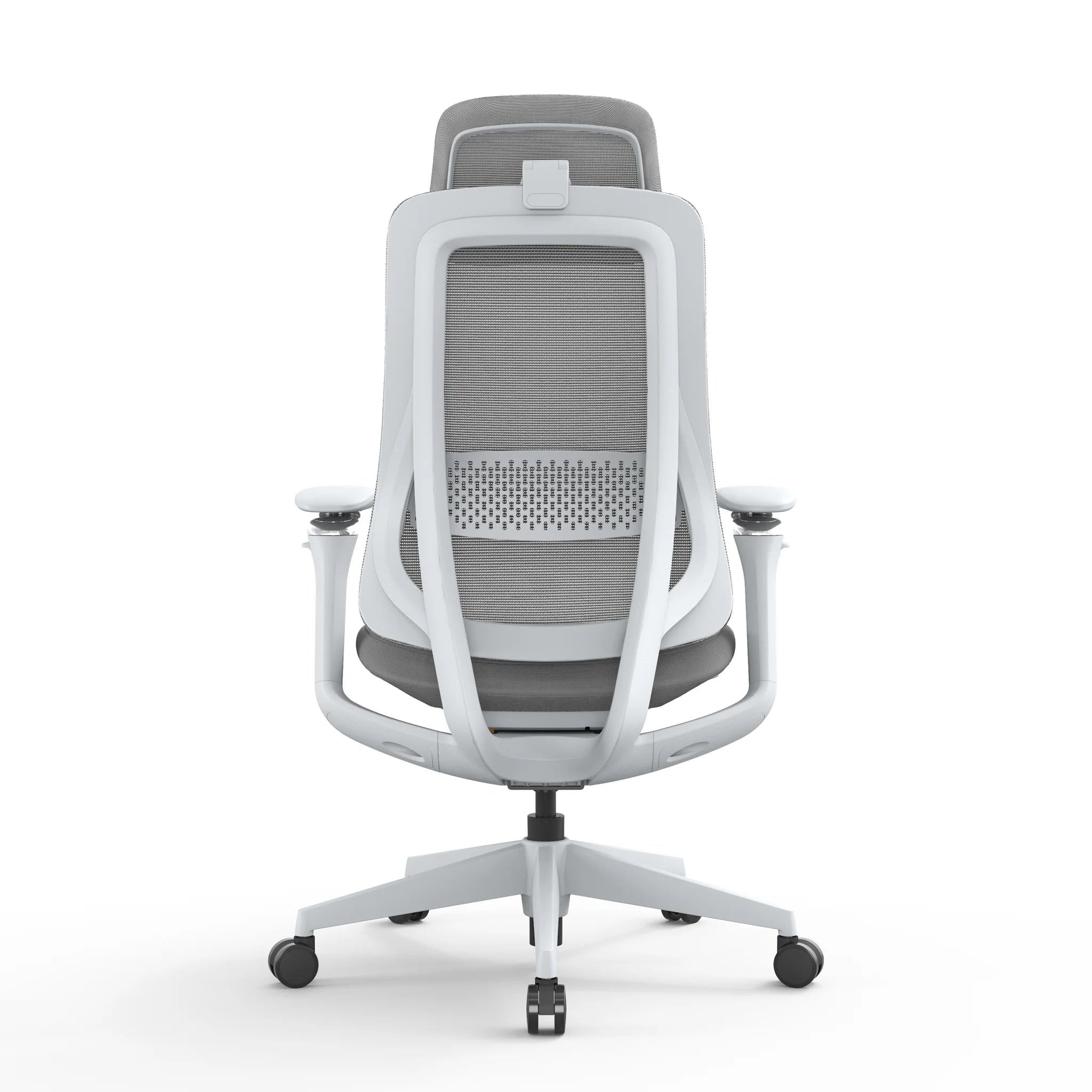 Digunova Mesh Office Chair - Light Grey with Headrest