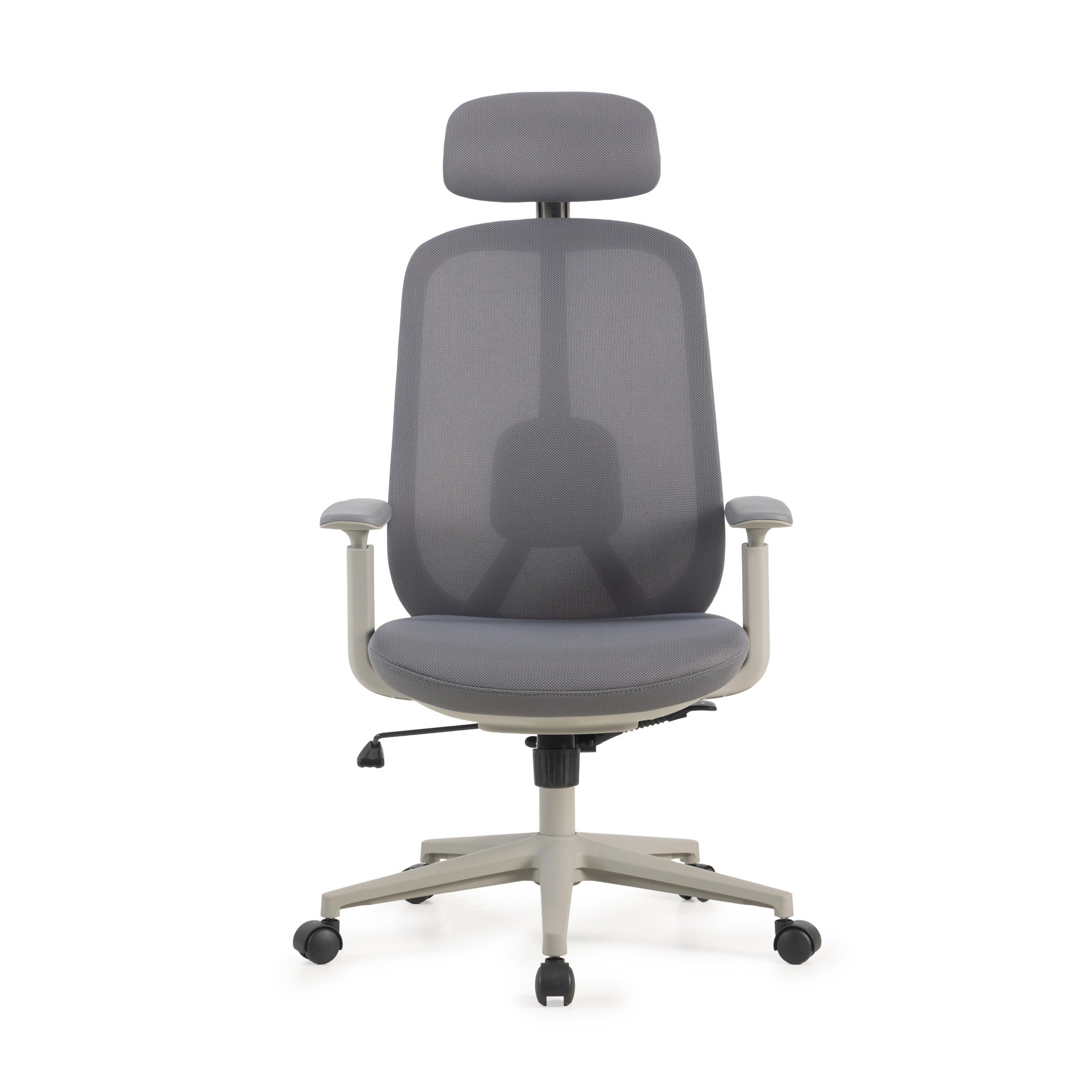 Office Chair with Headrest - Carbon Grey