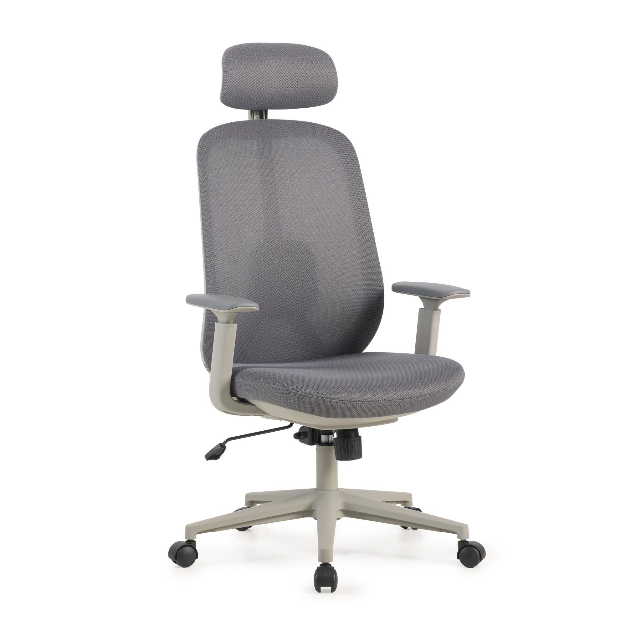 Office Chair with Headrest - Carbon Grey
