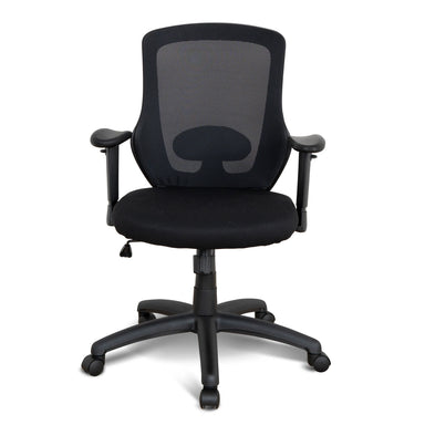Showcasing Covera Office Chair - Full Black OC6198-LF Office Chair by Calibre Furniturs