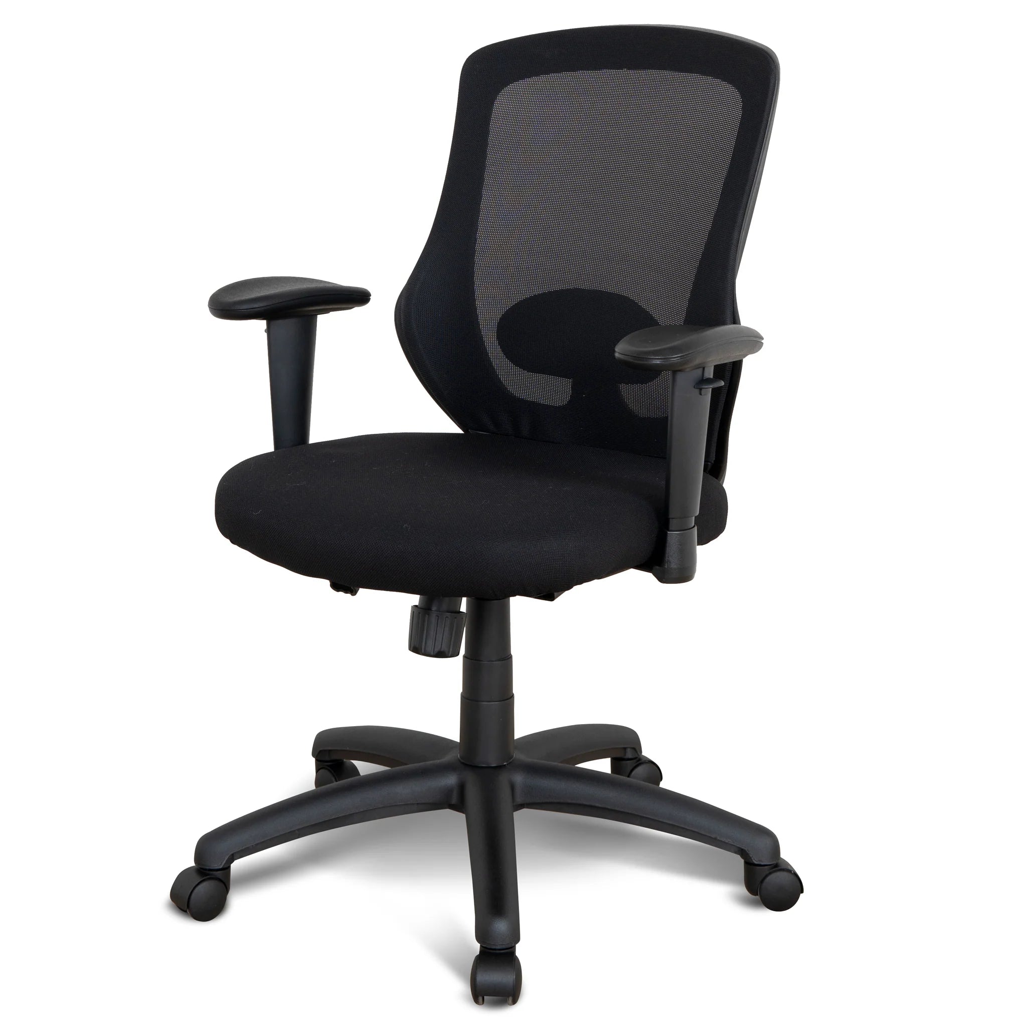 Showcasing Covera Office Chair - Full Black OC6198-LF Office Chair by Calibre Furniturs