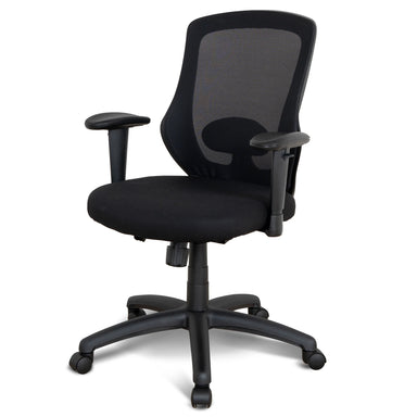 Showcasing Covera Office Chair - Full Black OC6198-LF Office Chair by Calibre Furniturs