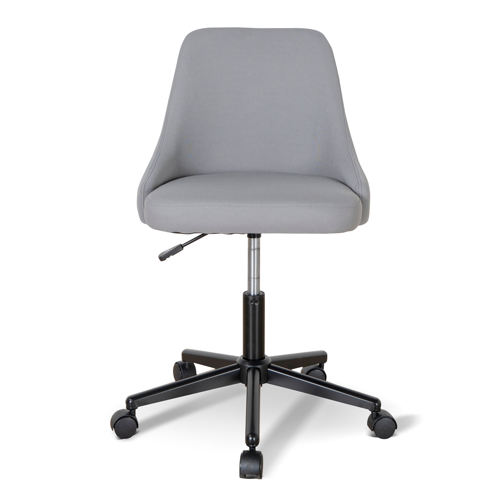 Grey Fabric Office Chair - Black Base - image 3